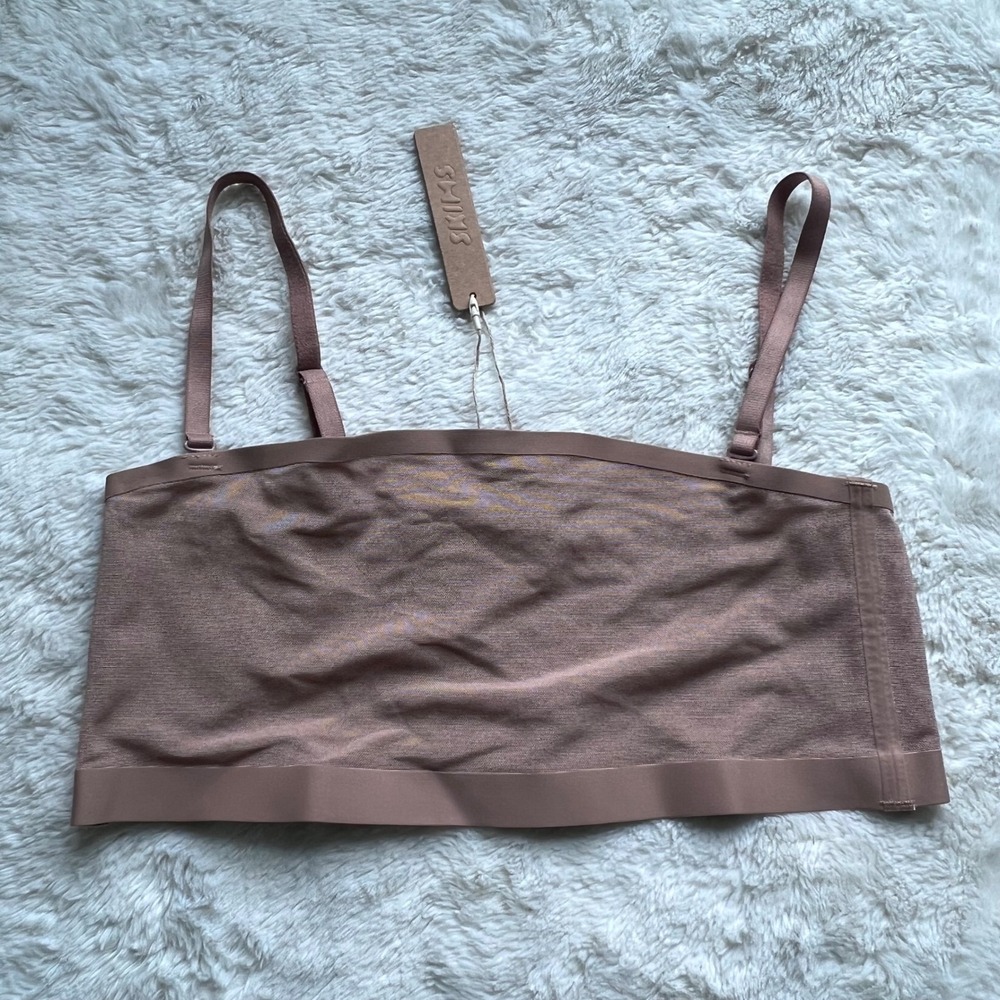 SKIMS Fits Everybody Bandeau Bra Sienna Brown BR-BND-0254 Women's Medium NWT